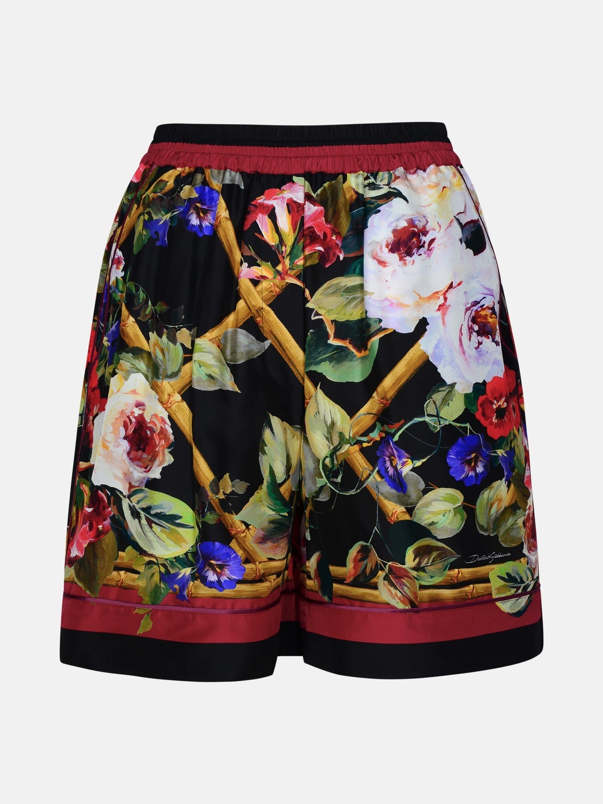 MULTICOLOR SILK SHORTS - 1