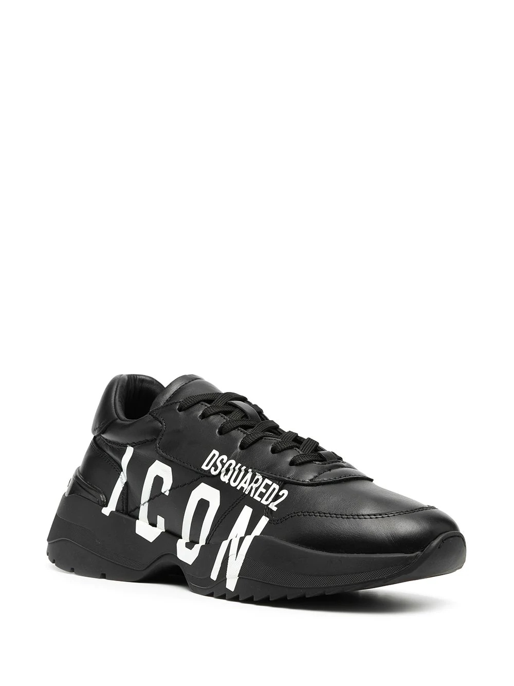 leather Icon print sneakers - 2