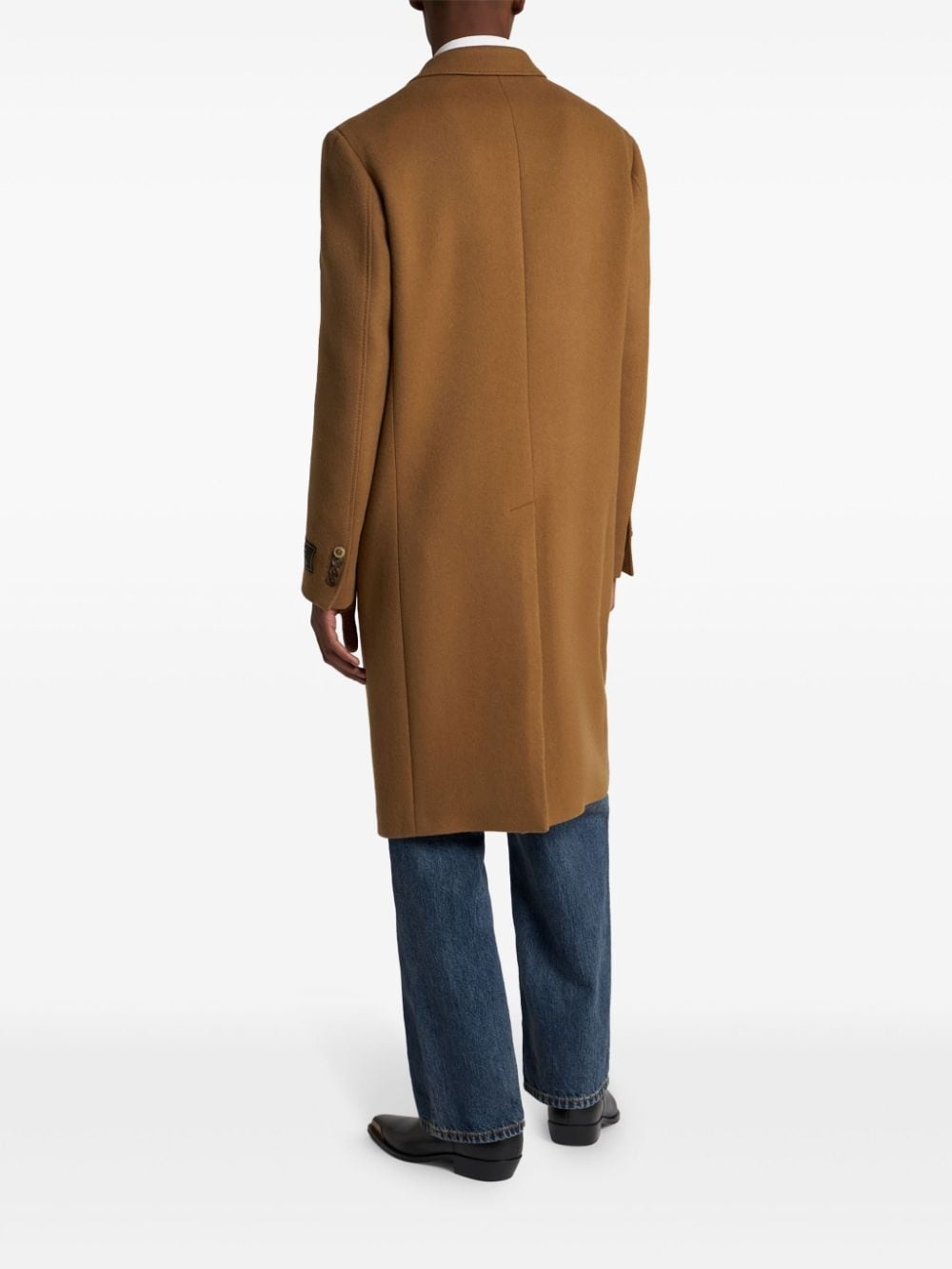 double-breasted cashmere coat - 4