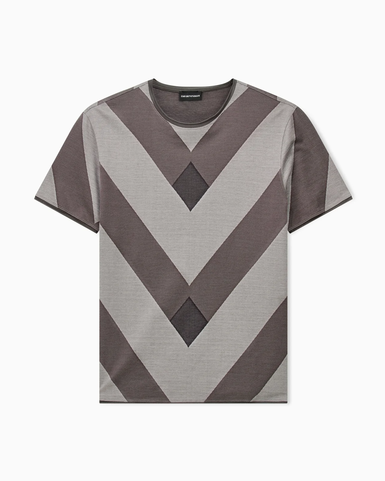 JERSEY JACQUARD T-SHIRT IN LYOCELL BLEND SIGNATURE CAPSULE - 1