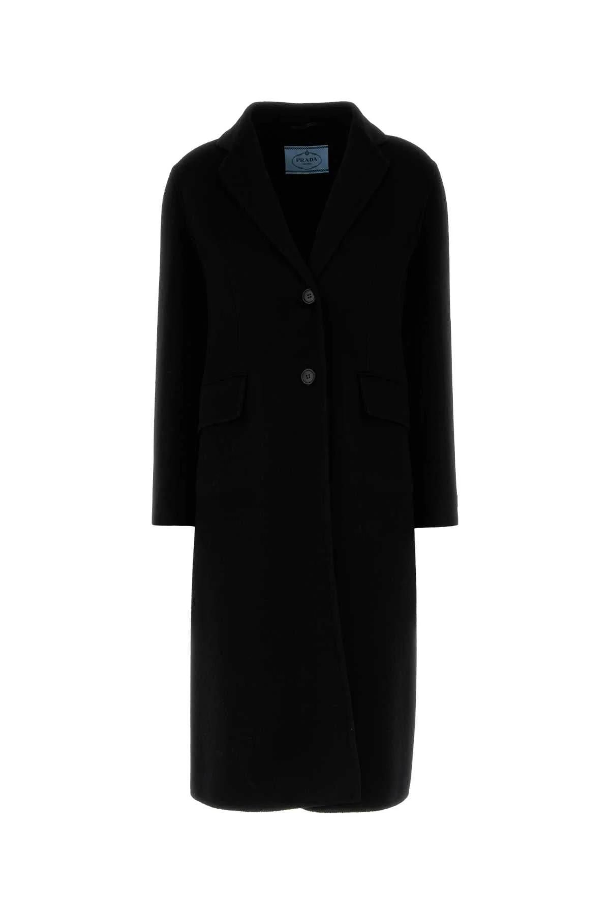Prada Women Black Wool Blend Coat - 1