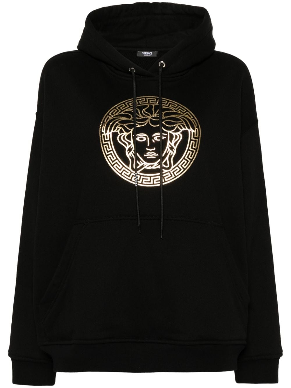 Medusa-print cotton hoodie - 1