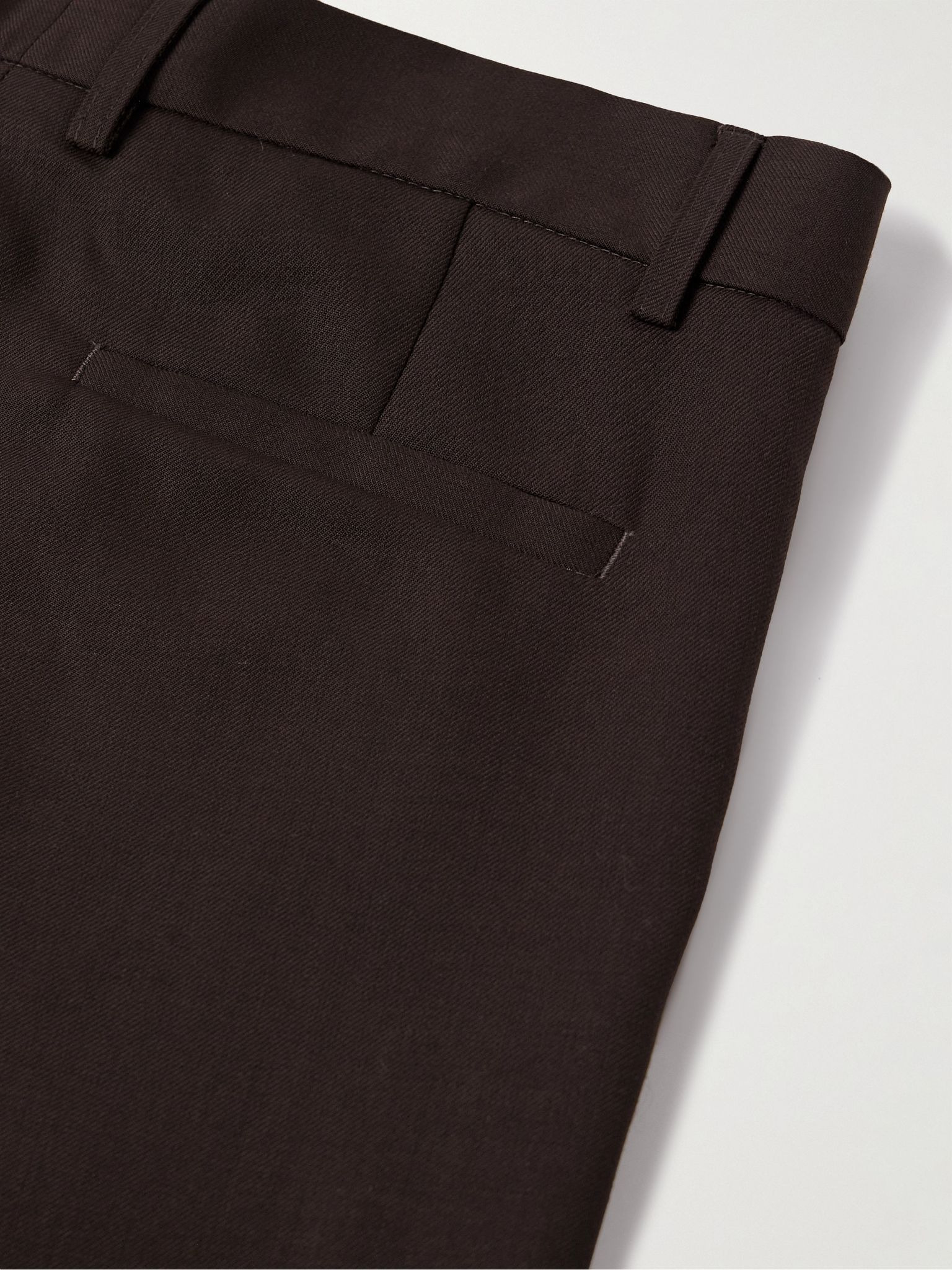 Mike Straight-Leg Twill Suit Trousers Dark brown - 5