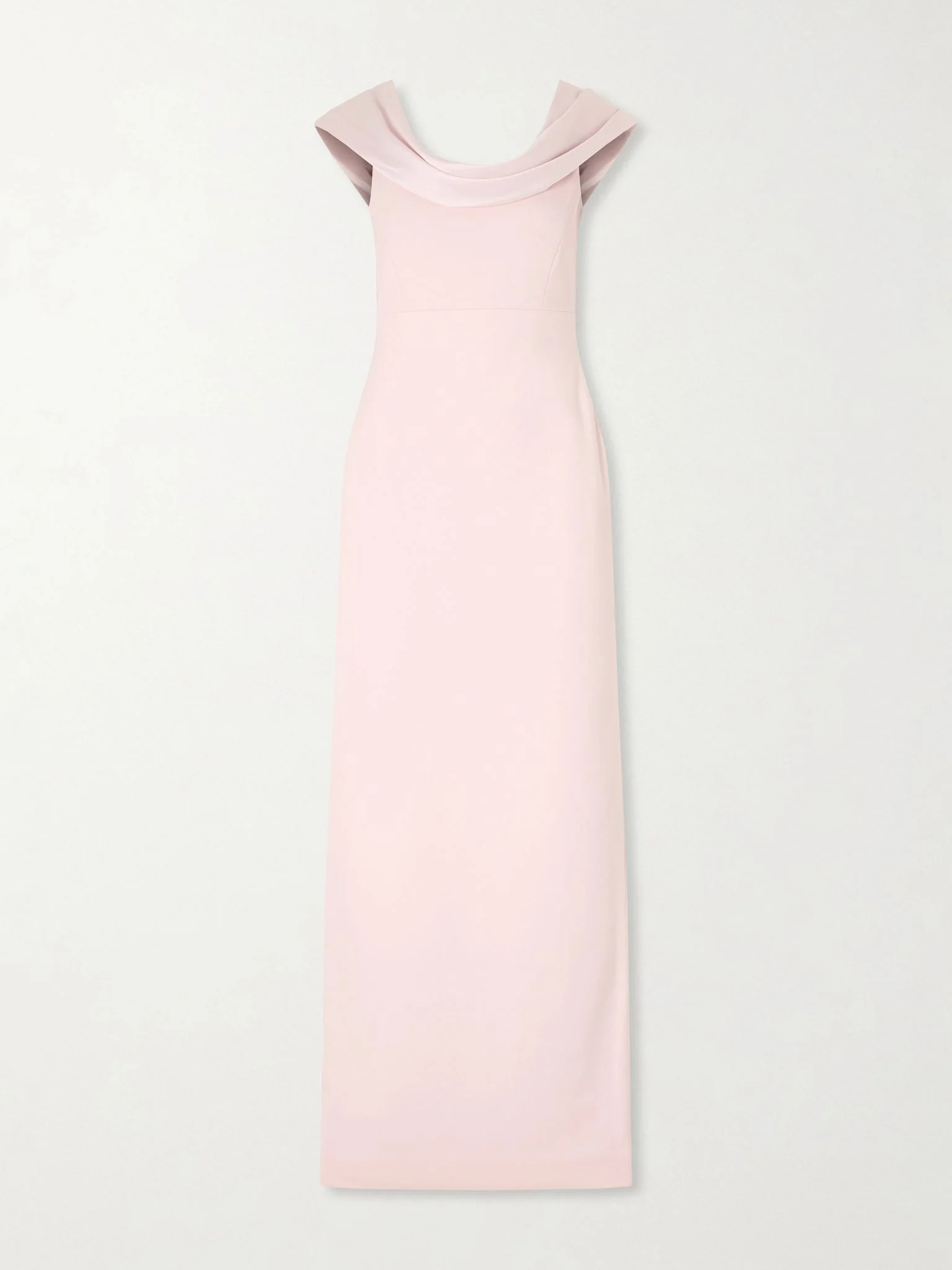 Adele draped satin-trimmed crepe maxi dress Pink - 1