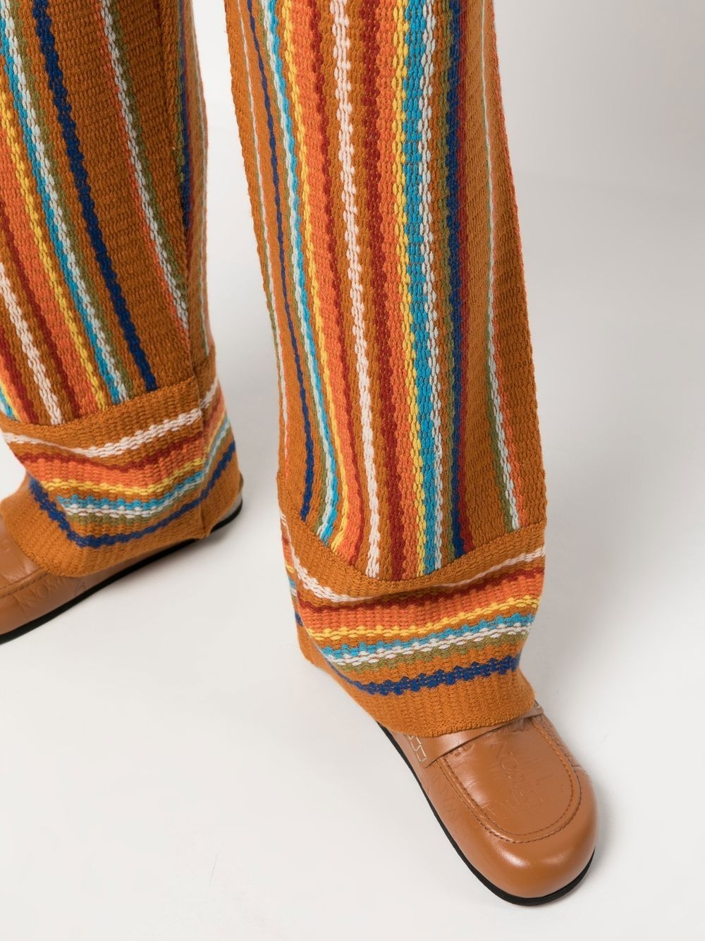 striped straight-leg trousers - 5