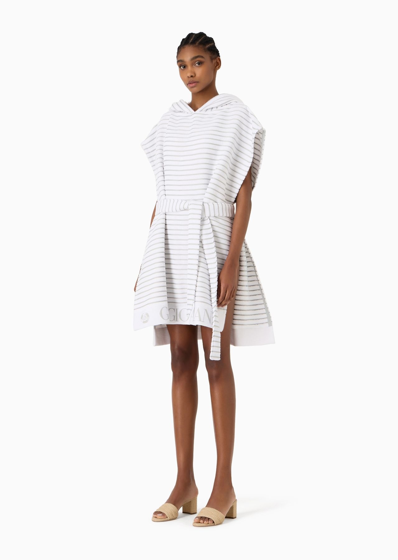 Cotton terry hooded poncho - 2