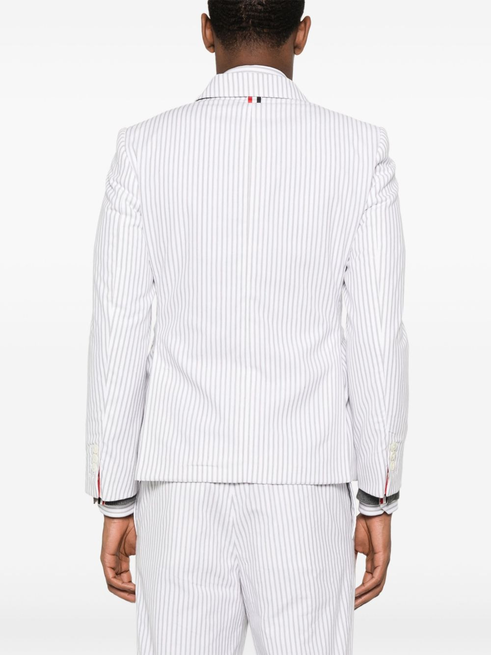 single-breasted striped blazer - 4