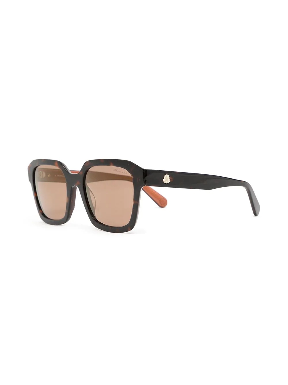 tortoiseshell-effect geometric-frame sunglasses - 2