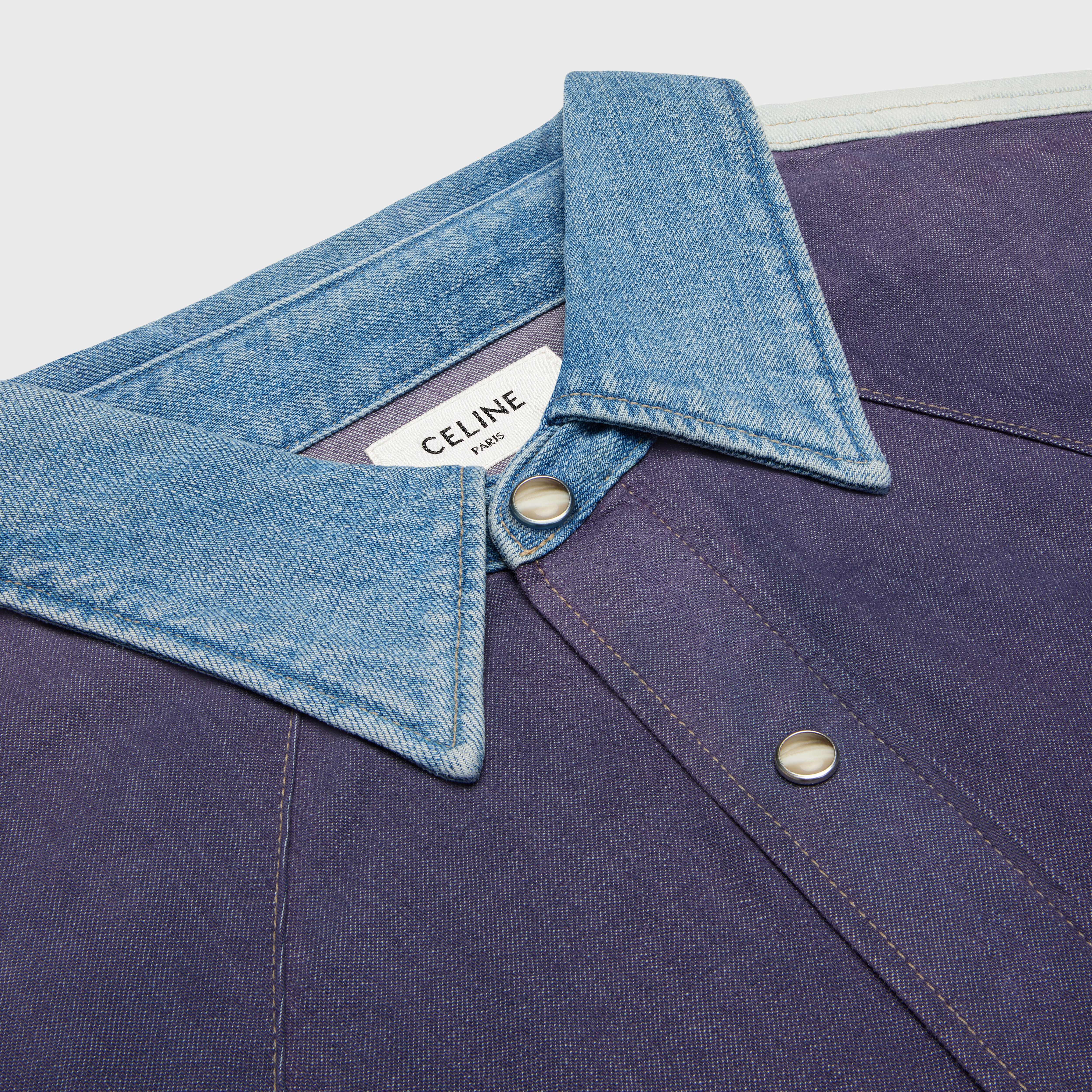 western shirt in showdown wash denim - 3