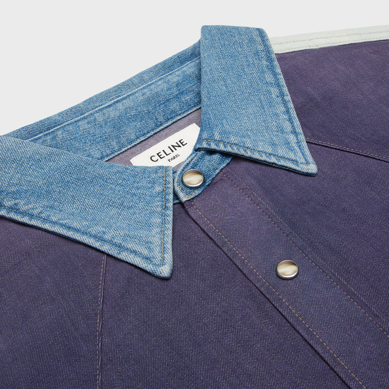 western shirt in showdown wash denim 3