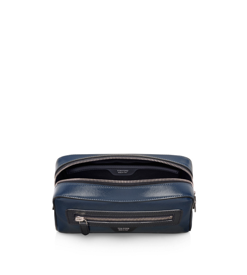 GRAIN LEATHER SMART TOILETRY BAG 4