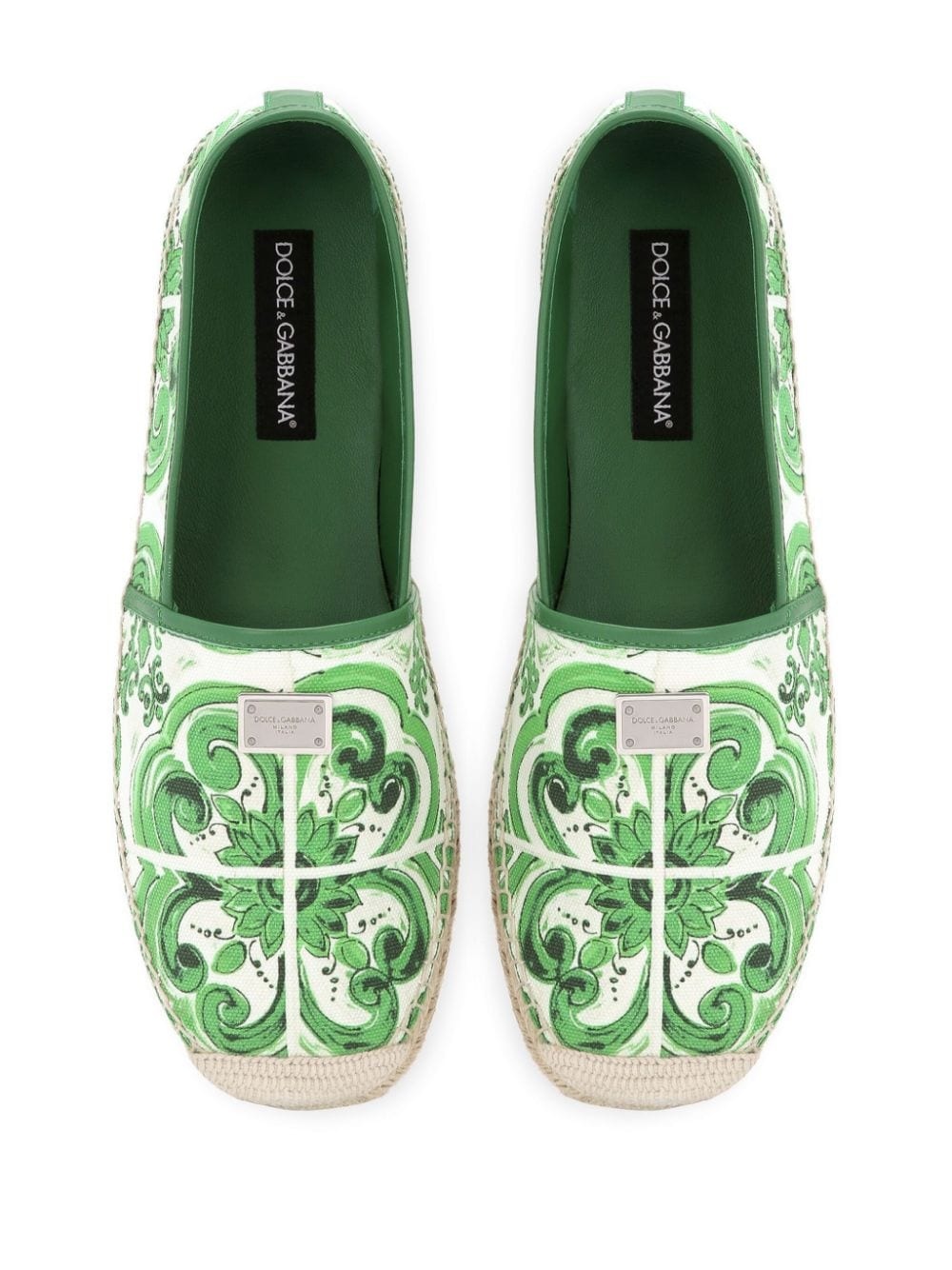 Majolica-print logo-plaque espadrilles - 4