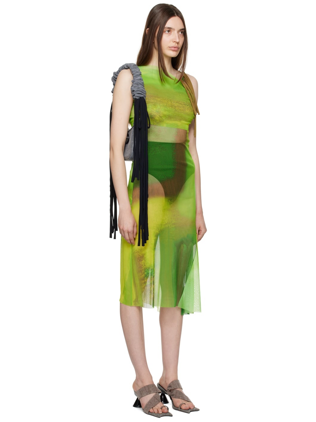 Green Cutout Midi Dress - 2