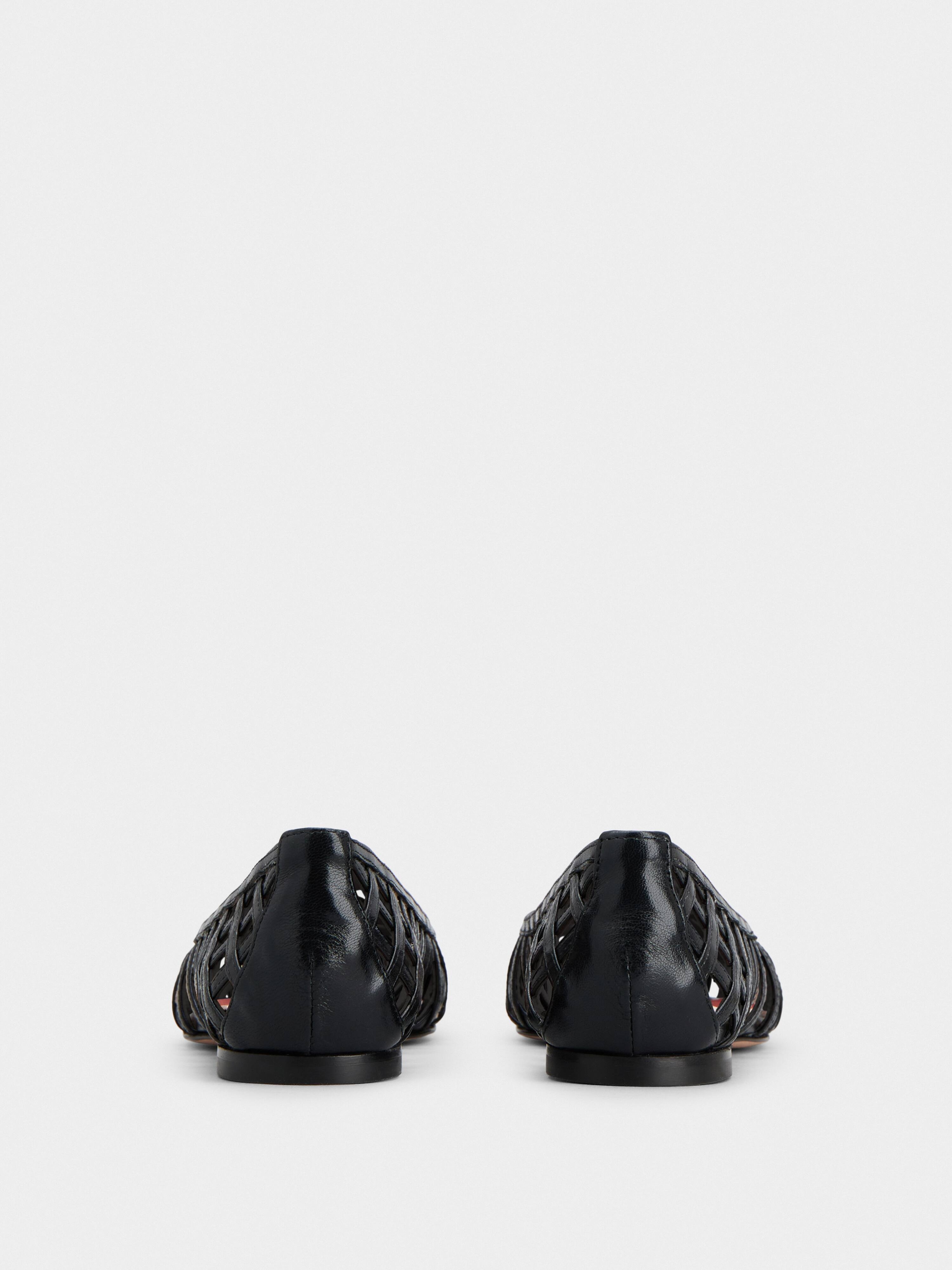 I Love Vivier Multistrap Ballerinas in Leather - 4