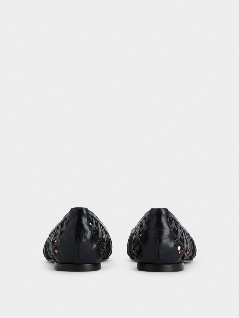 I Love Vivier Multistrap Ballerinas in Leather 4