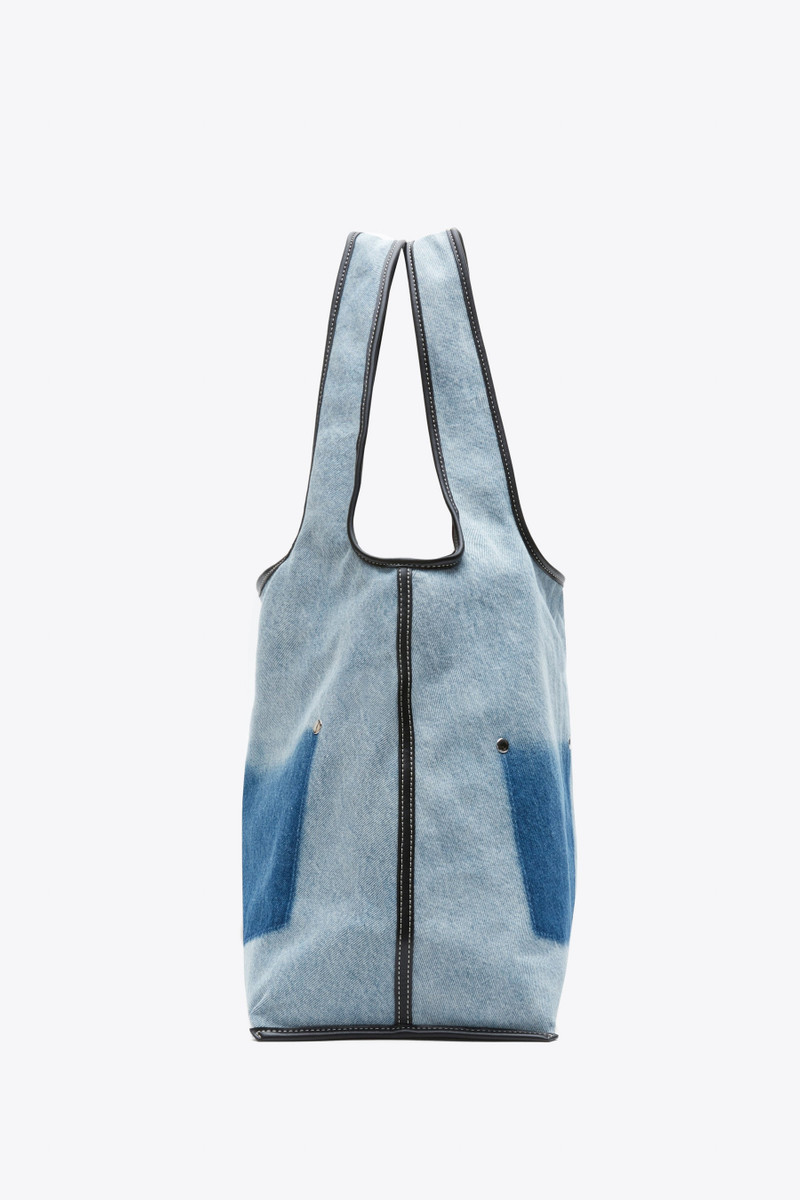 Denim Ghost Patch Market Tote 3
