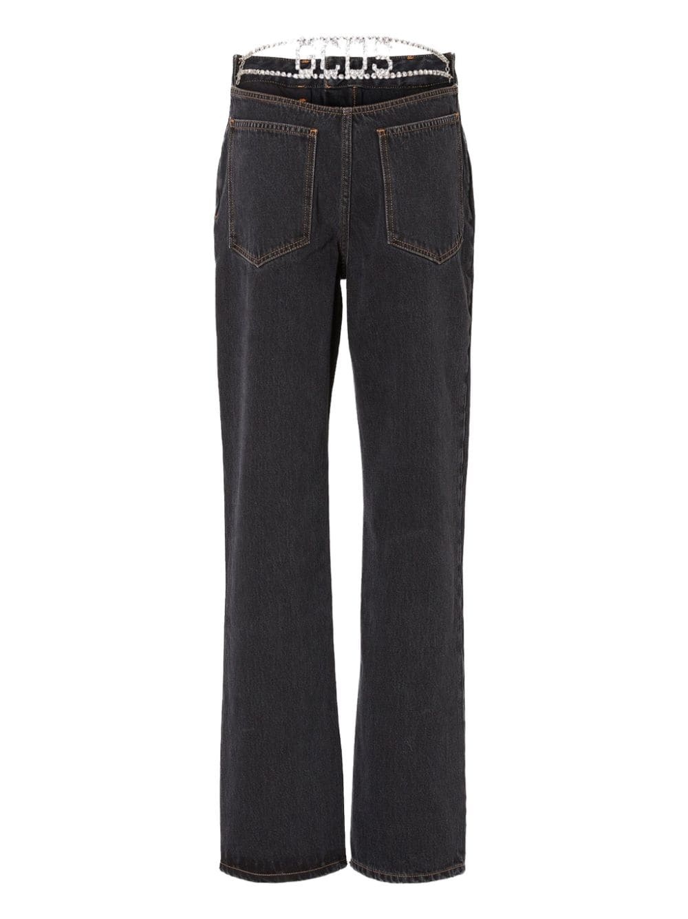 Choker rhinestone-embellished jeans - 5