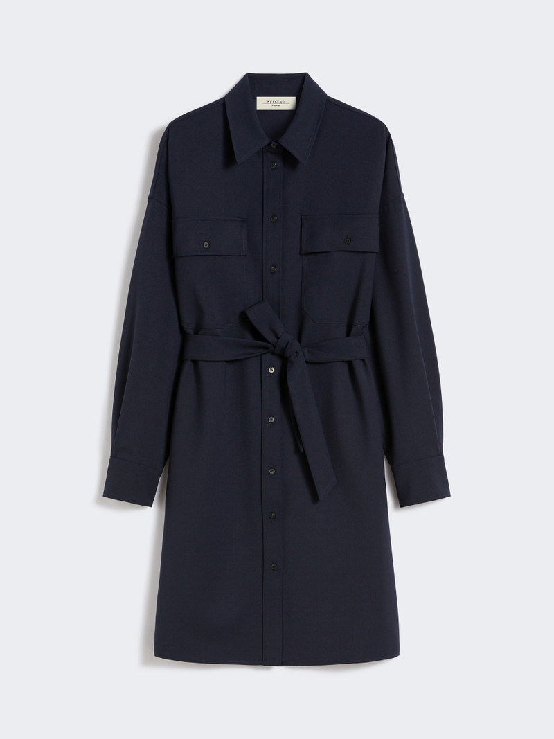 TIBERIO Tech wool shirt dress 1