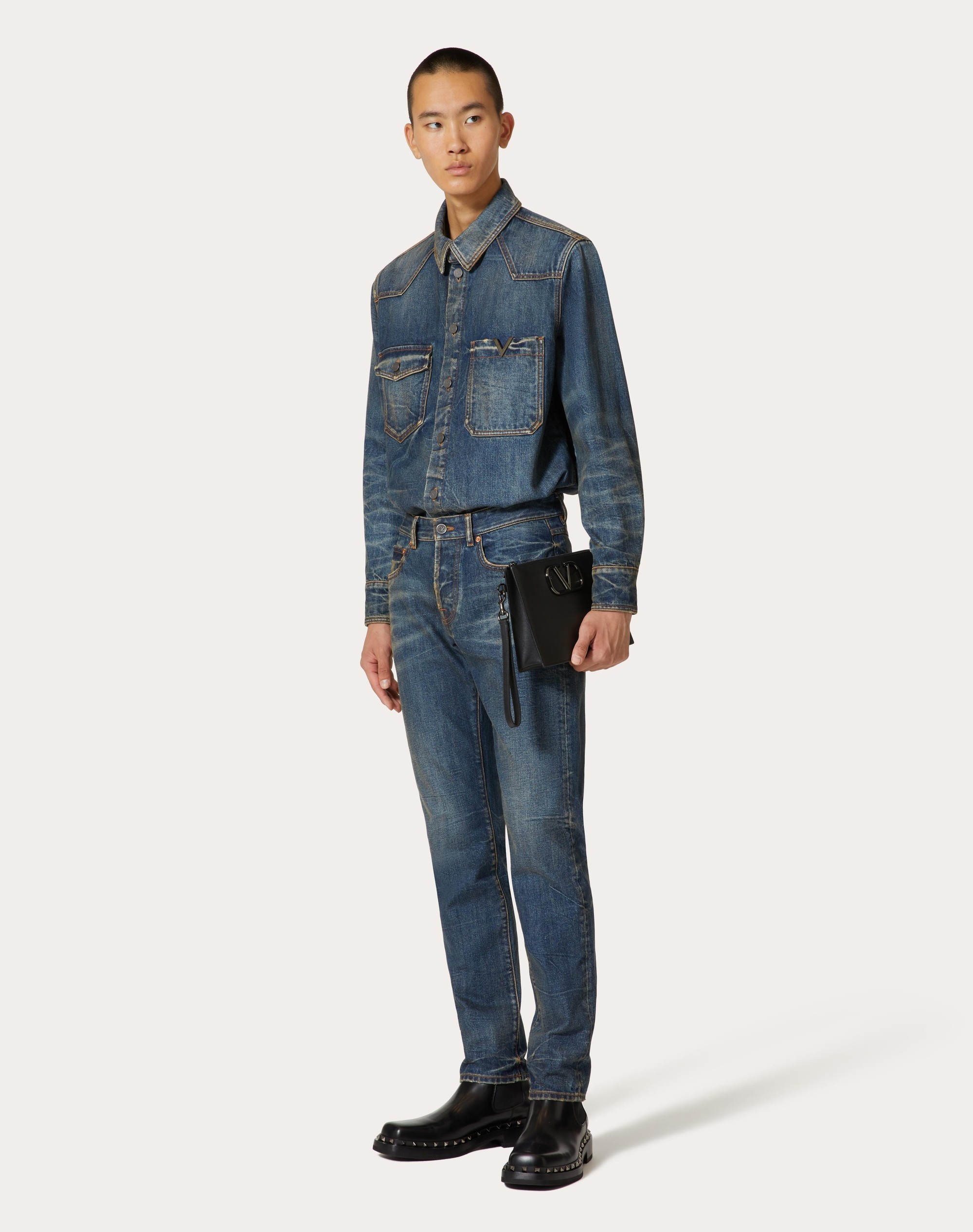 VALENTINO◆トップス/38/デニム/IDG/TB3DB00N55F VALENTINO(ヴァレンティノ) / トップス/38/デニム/IDG