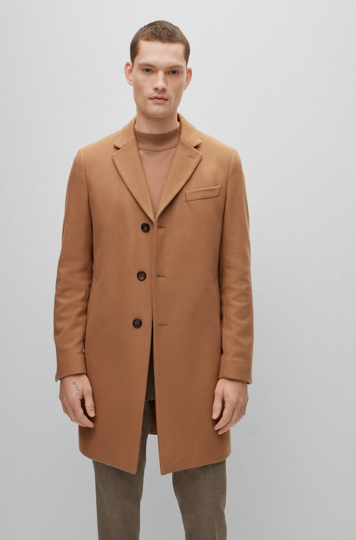 SLIM-FIT COAT IN A VIRGIN-WOOL BLEND - 2