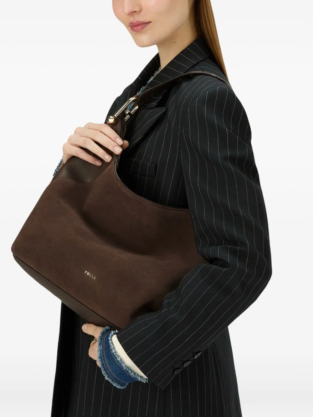 Lara suede shoulder bag - 1