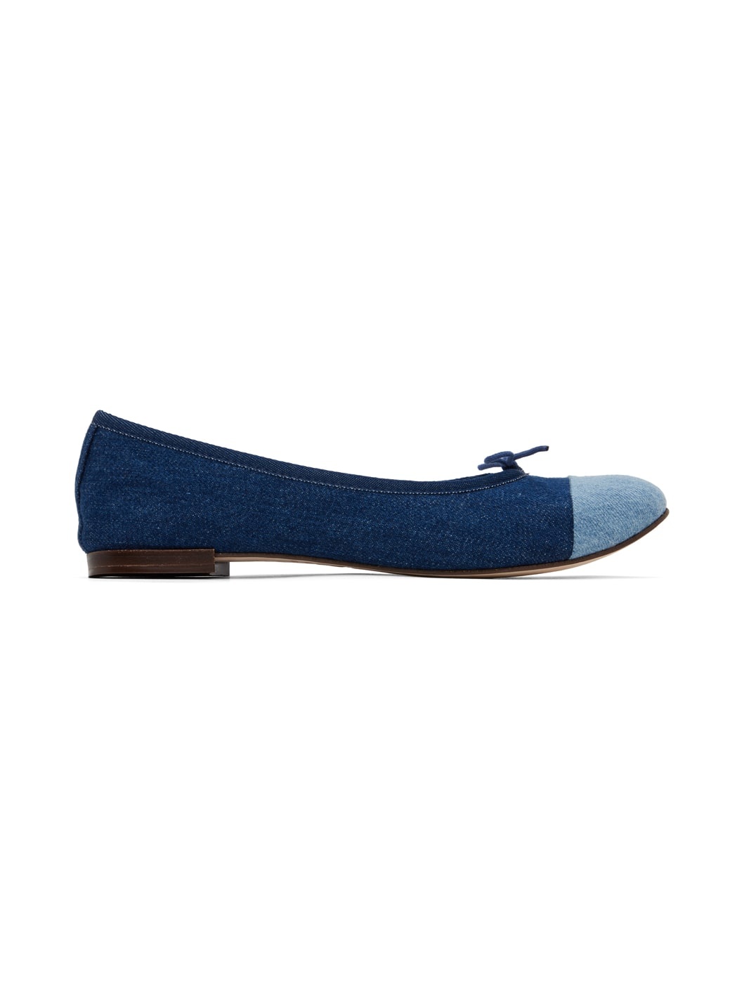 Blue Flora Denim Ballerina Flats - 1