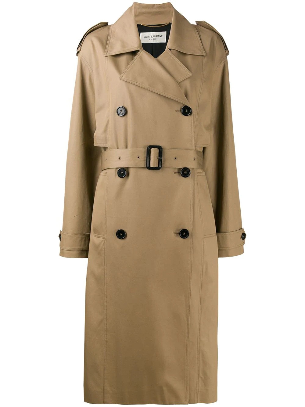 belted trench coat - 1