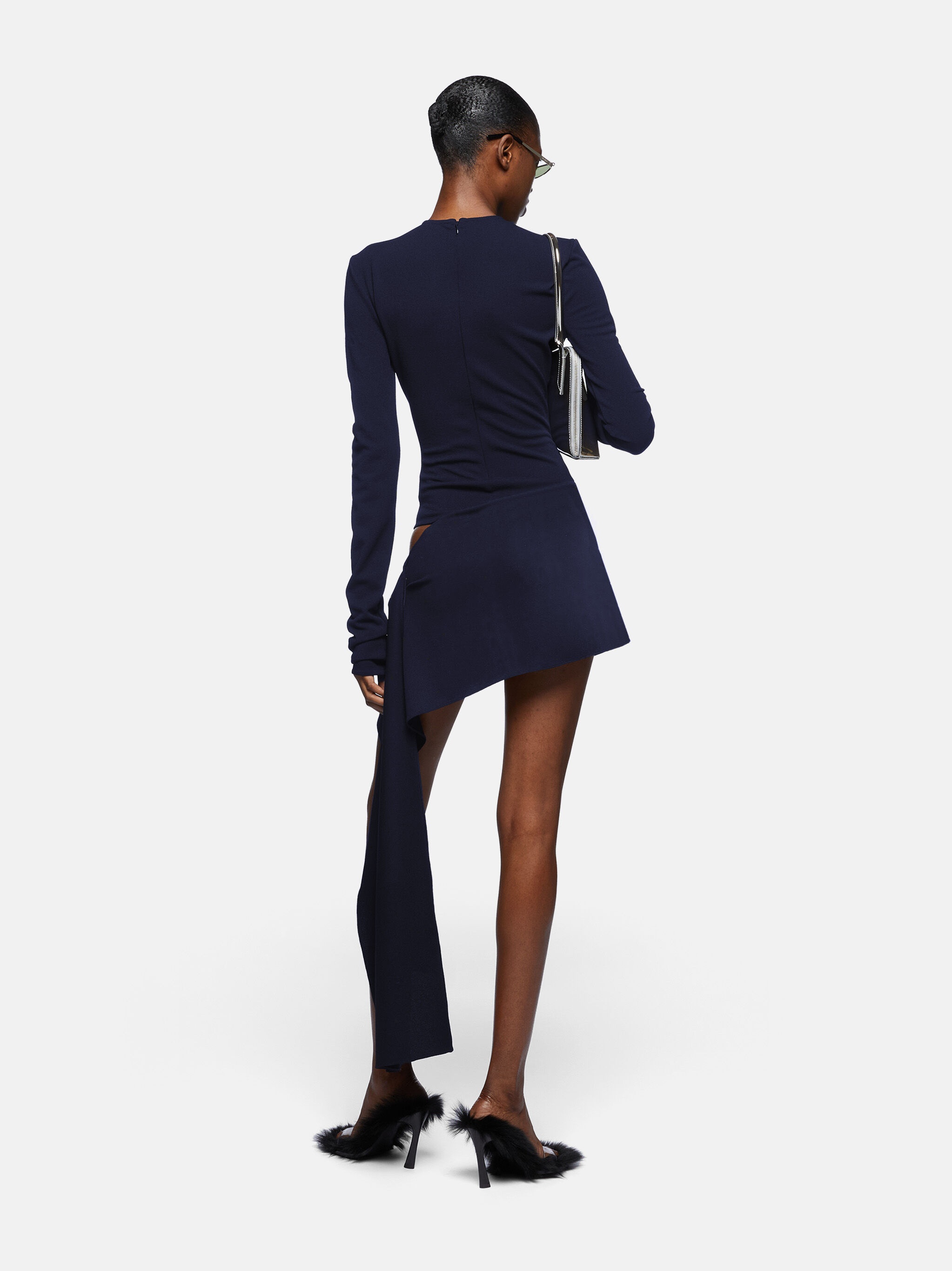 NAVY BLUE MINI DRESS - 3