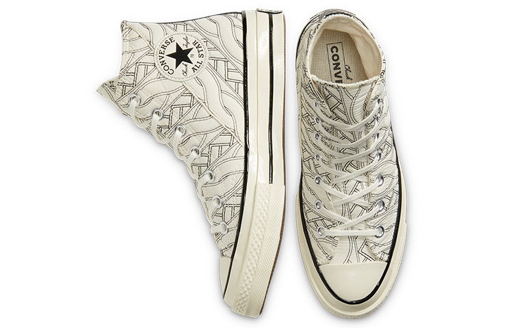 (WMNS) Converse Chuck 70 High 'Runway Cable - Egret Black' 568674C - 4