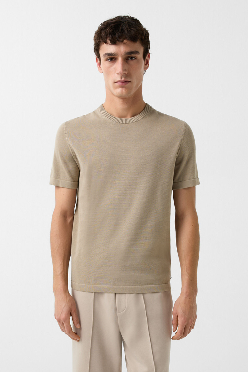 Knitted shirt Lloyd in Beige 2
