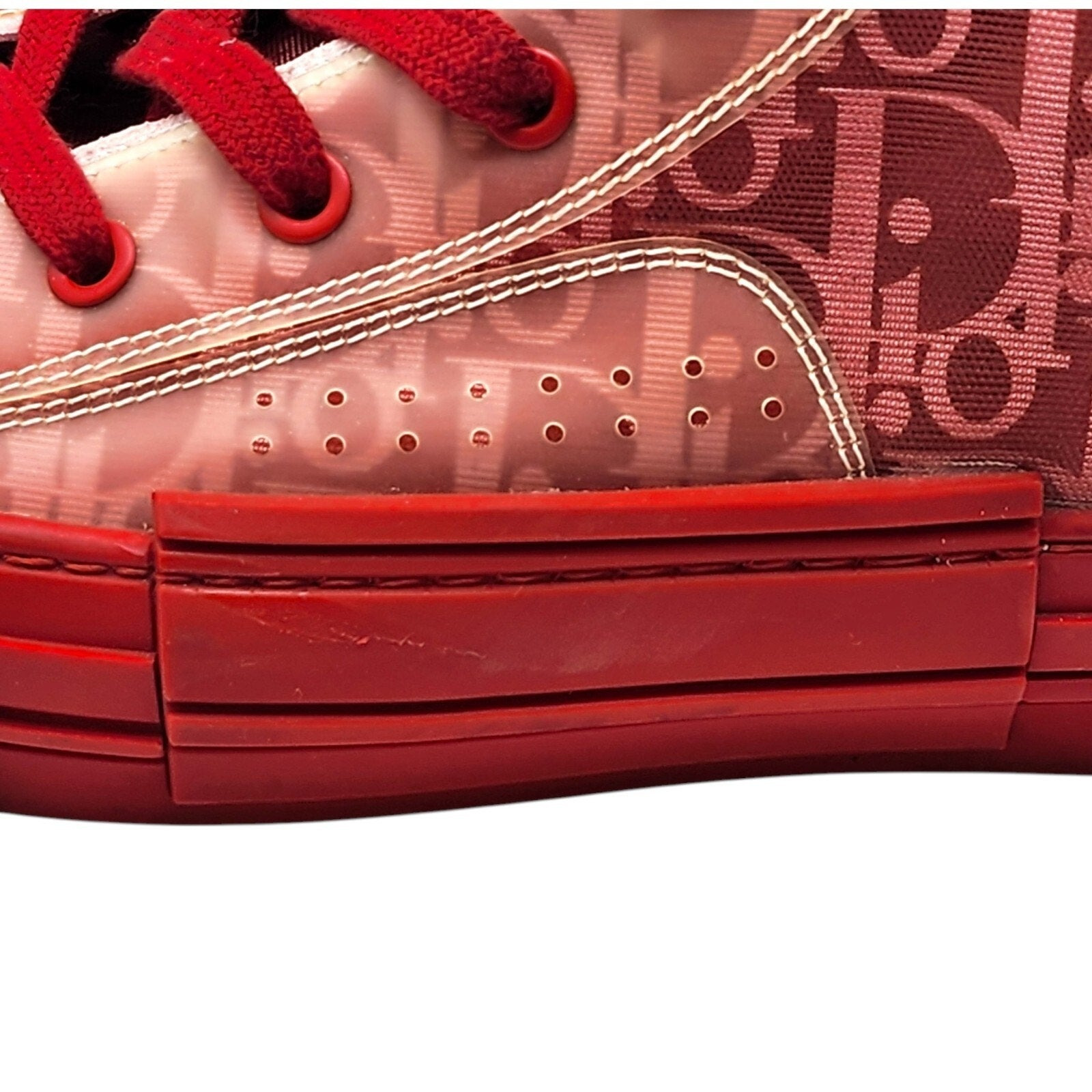 Christian Dior B23 High-Top Oblique Sneakers Bordeaux/Rouge EU 39 US 8.5 - used - 8