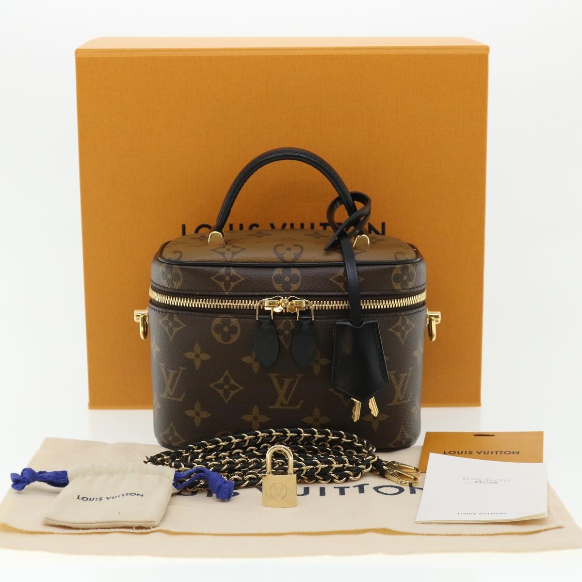 LOUIS VUITTON Monogram Reverse Vanity Nvpm Hand Bag M45165 - 12