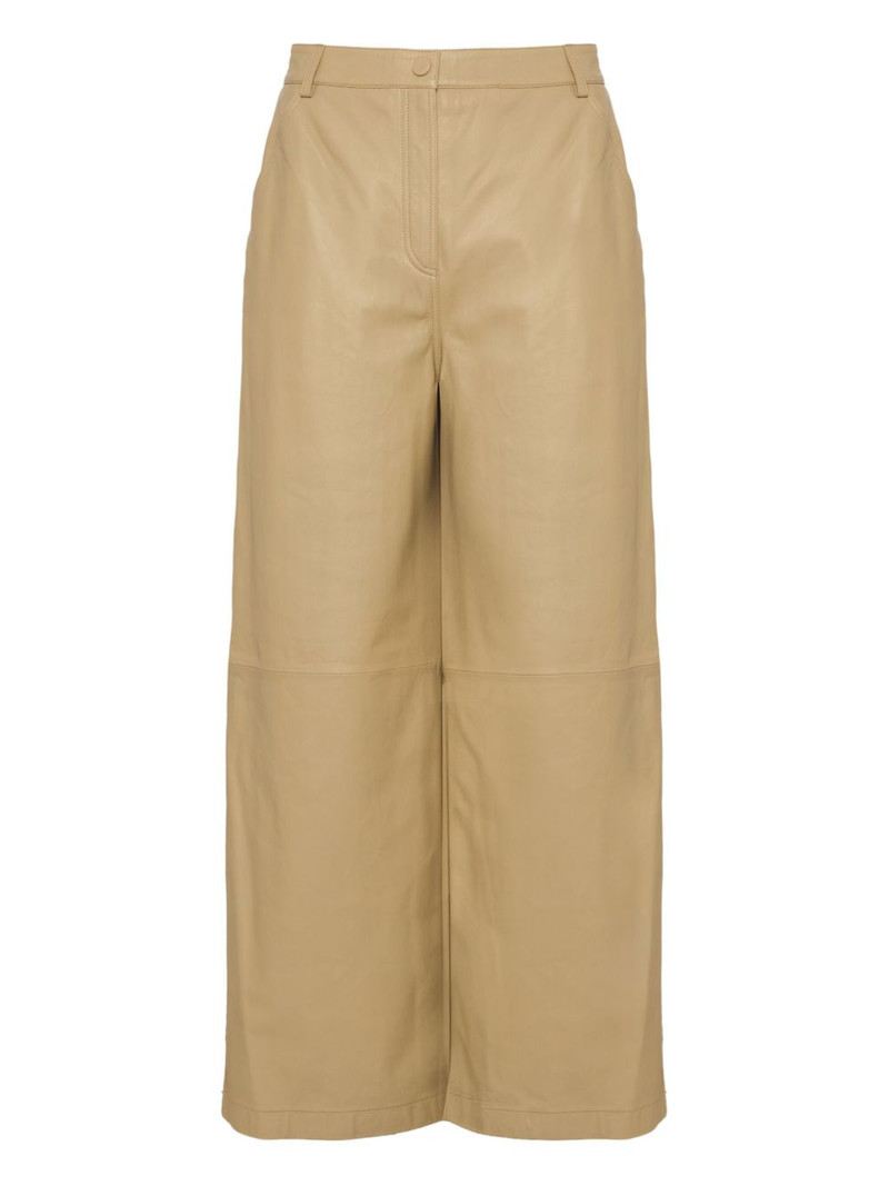 straight lamb-leather trousers 1