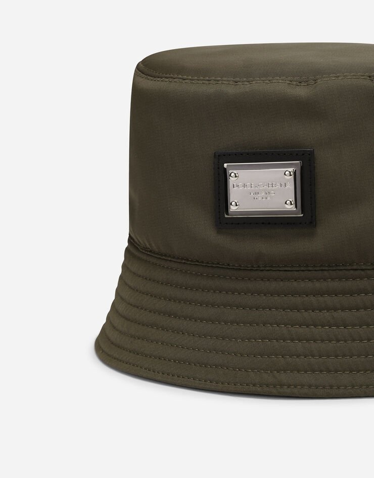 Nylon bucket hat with branded plate - 3