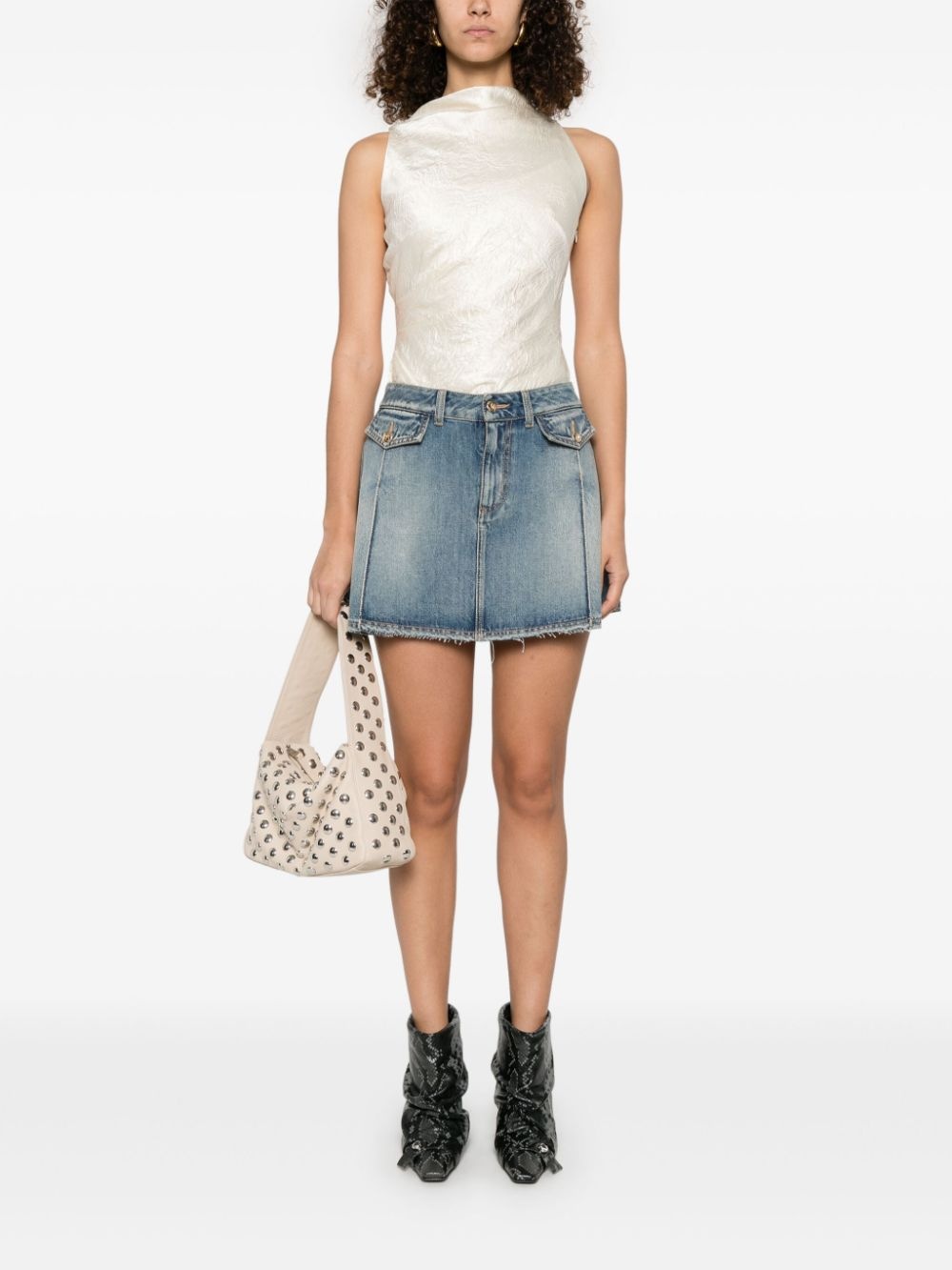denim mini skirt - 2