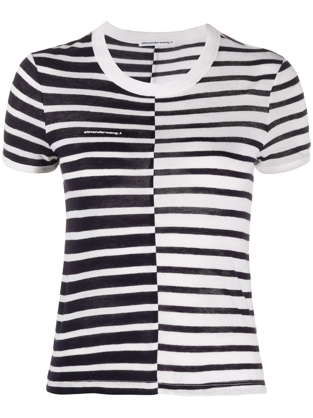 stripe print T-shirt - 1