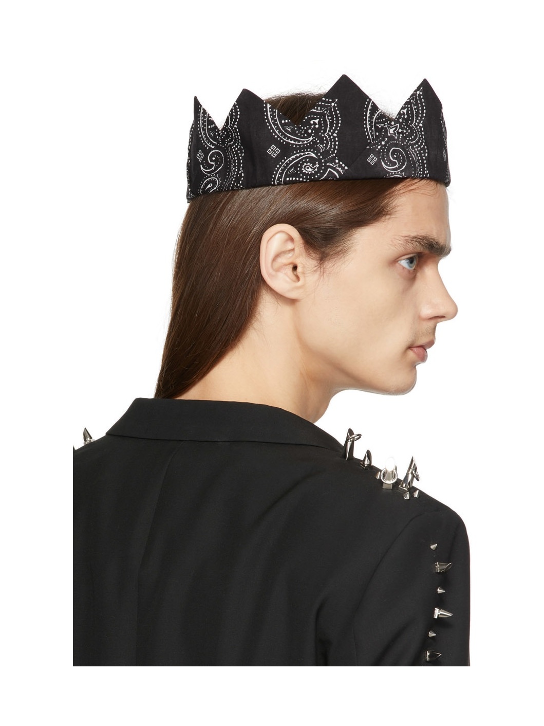 Black Crown Bandana Headband - 3
