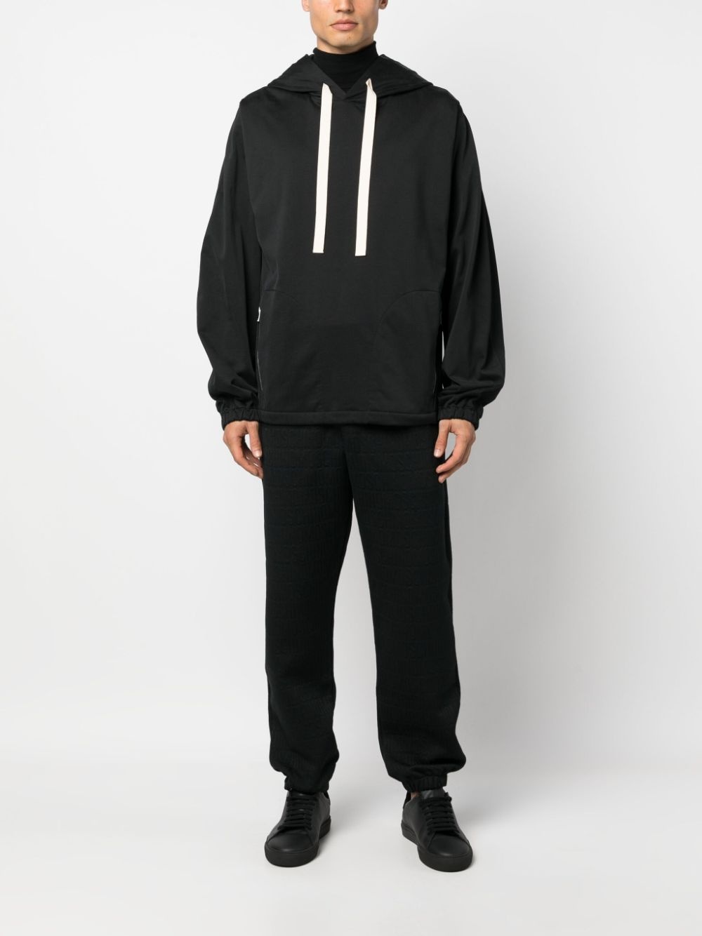 logo-pattern elasticated-waistband track pants - 2