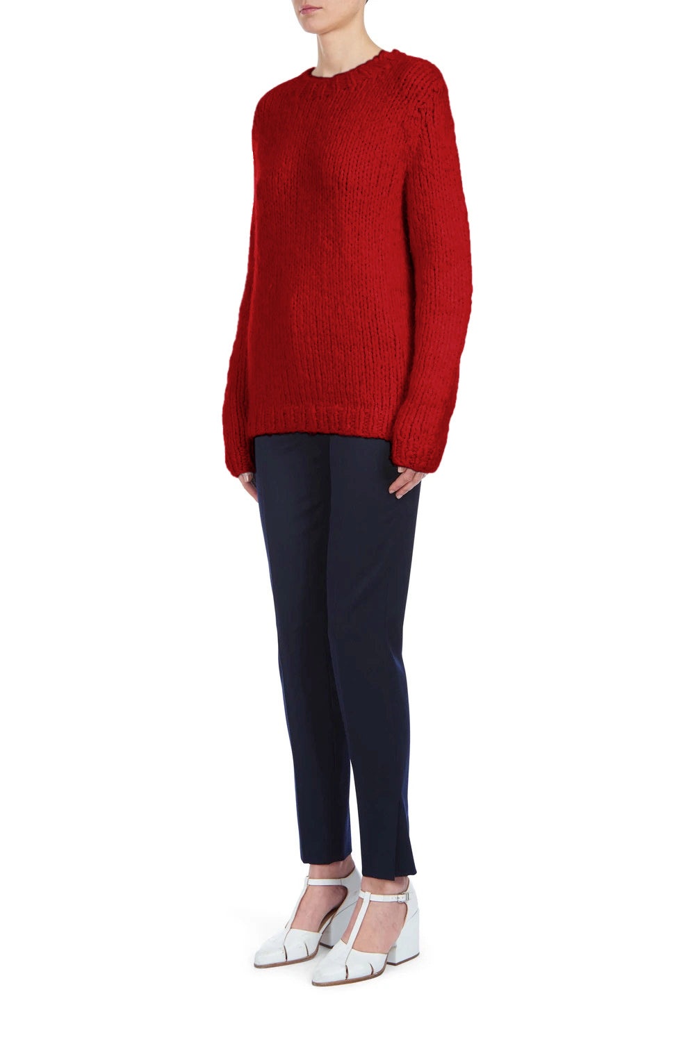 Lawrence Sweater in Red Welfat Cashmere - 3