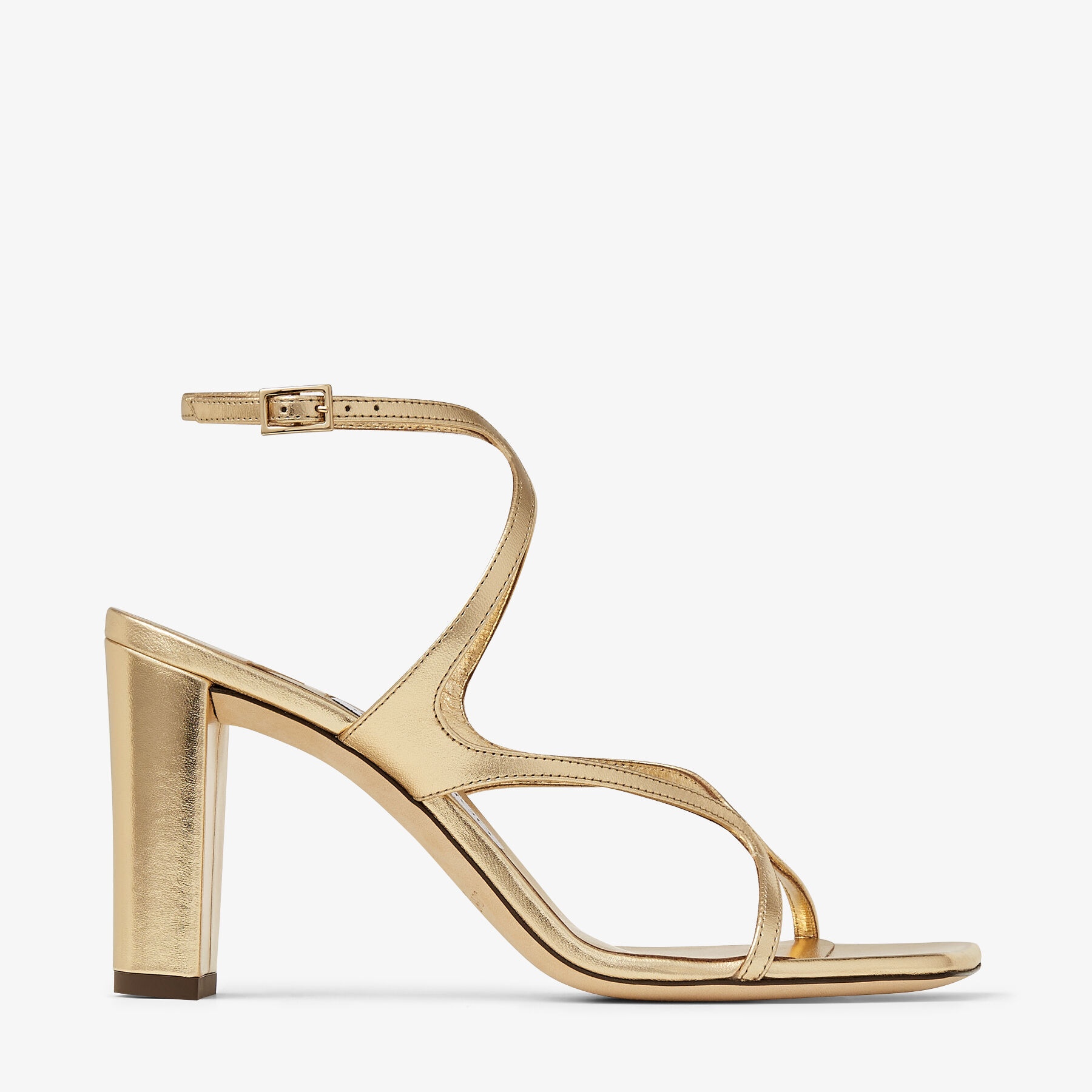 Jimmy Azie 85 In Silver Cowhide Sandals 581529