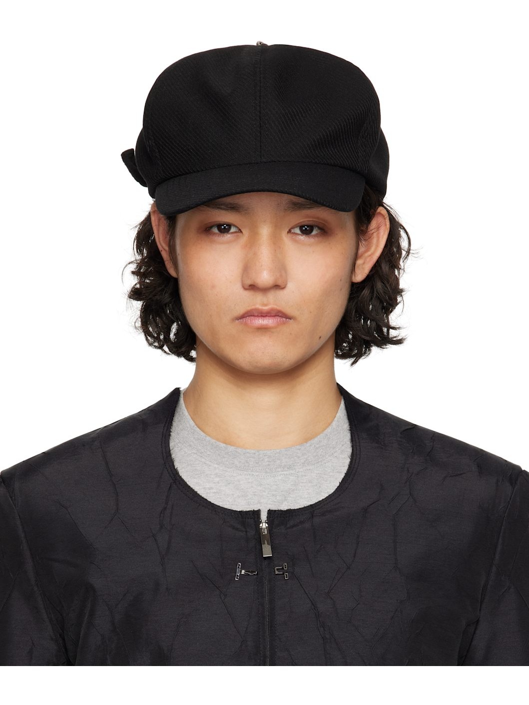 Black Wool Cap - 1