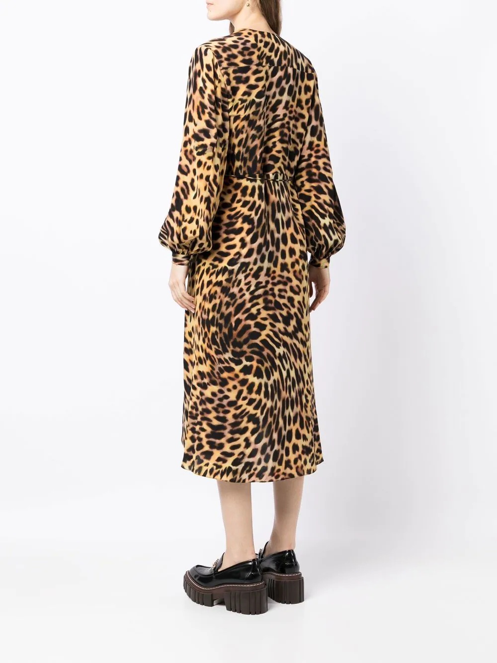 leopard-print midi dress - 4