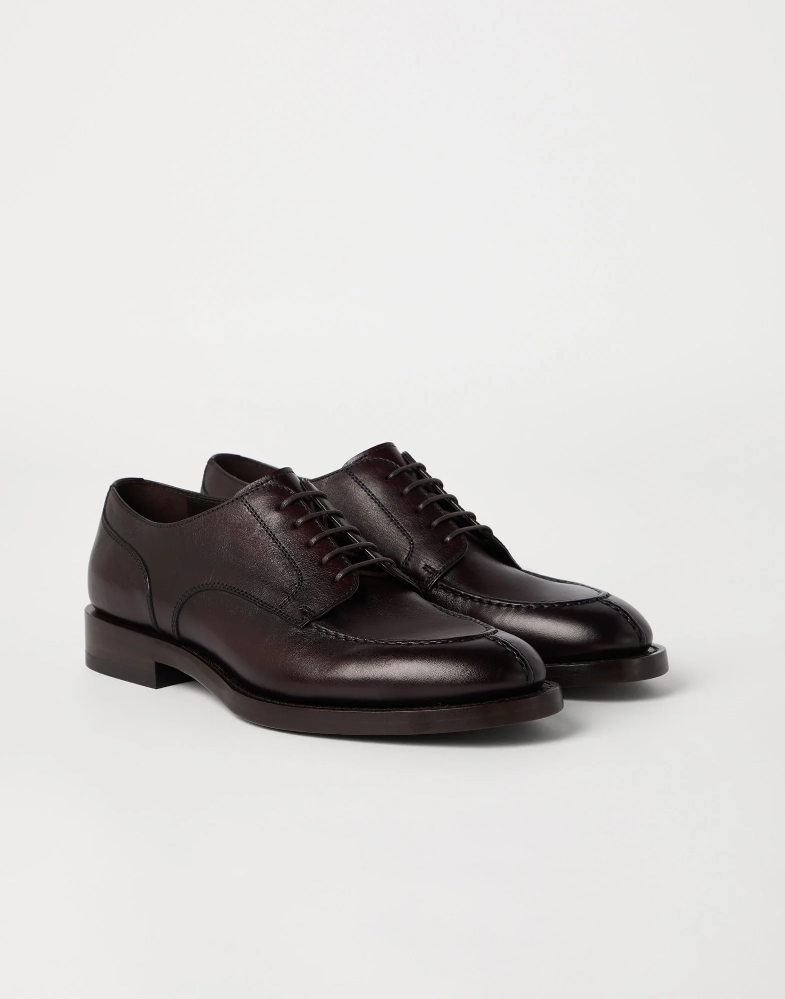 Burnished calfskin derbys - 1
