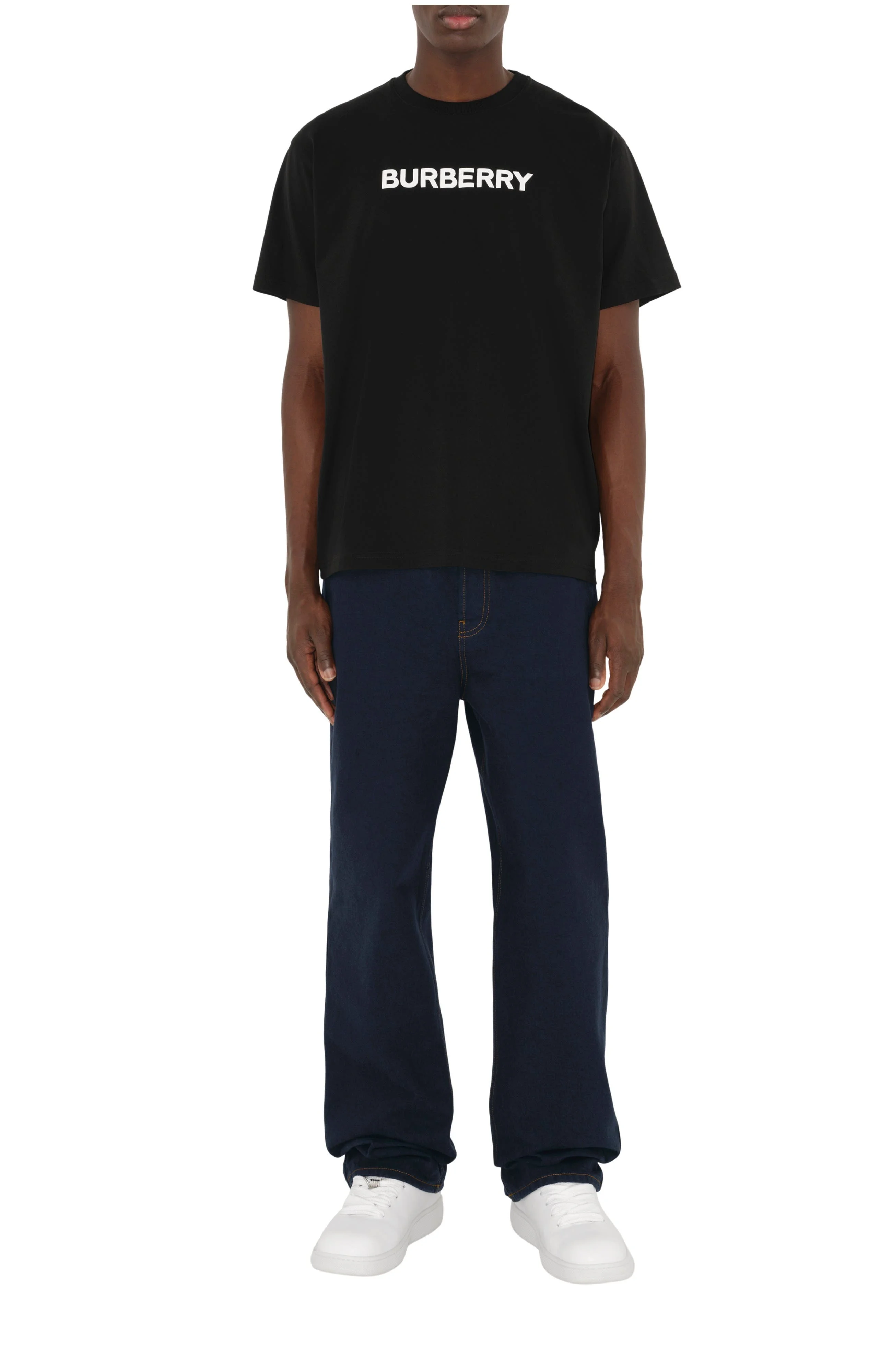 burberry Logo Cotton T-shirt in Black at Nordstrom - 1