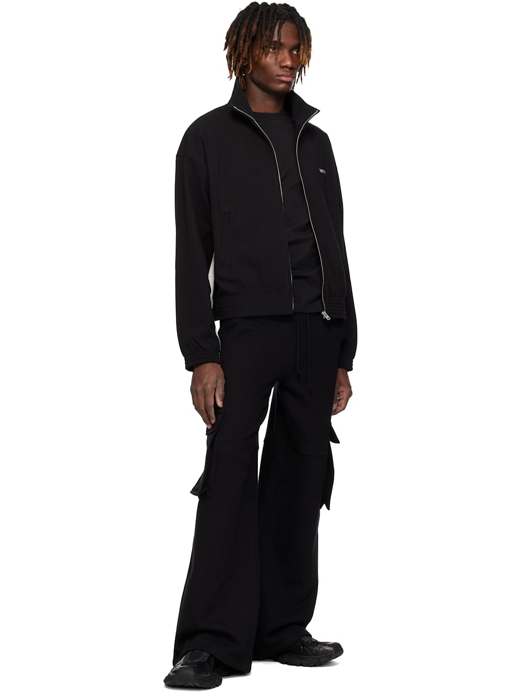 Black Contrast Track Jacket - 4