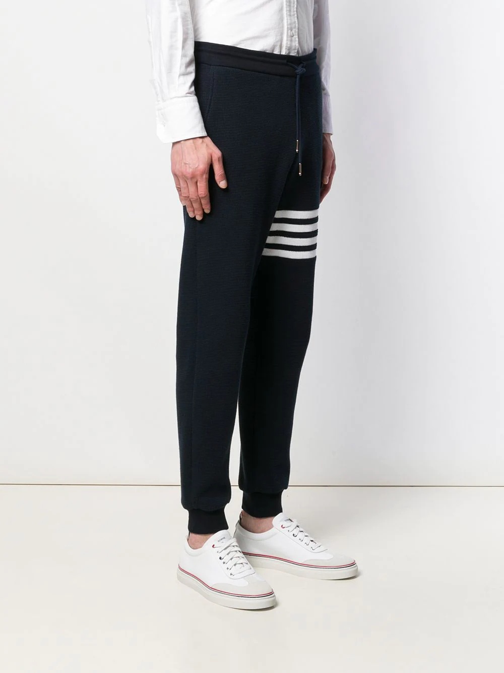 4-Bar waffle stitch track pants - 2