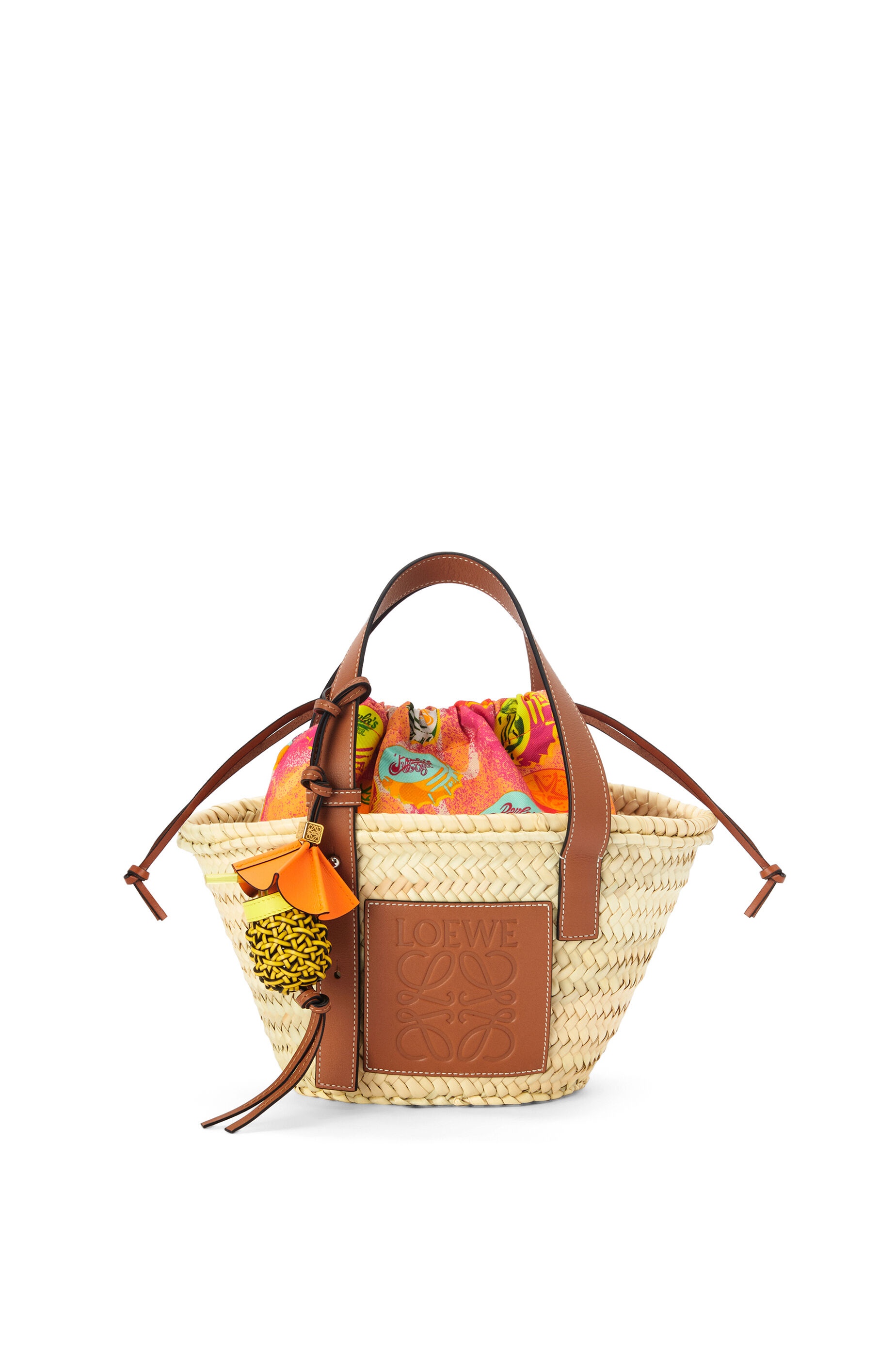 Small Basket bag in palm leaf and calfskin - 2