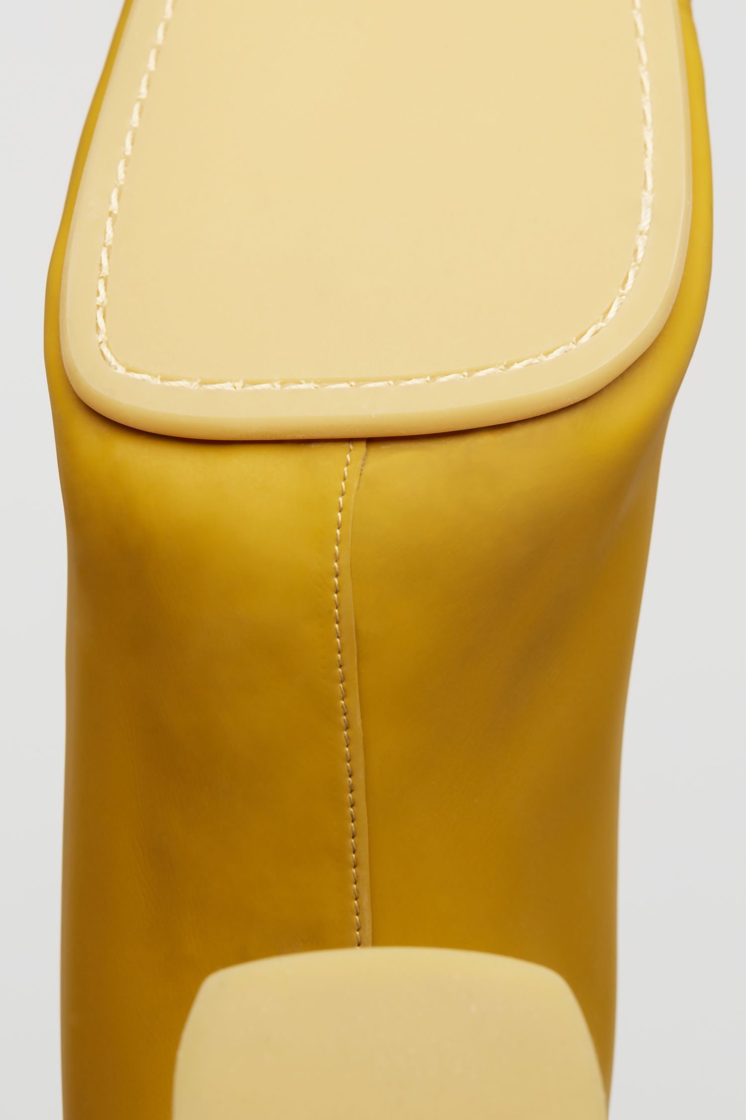 Vinyl ankle boots mustard yellow - 5