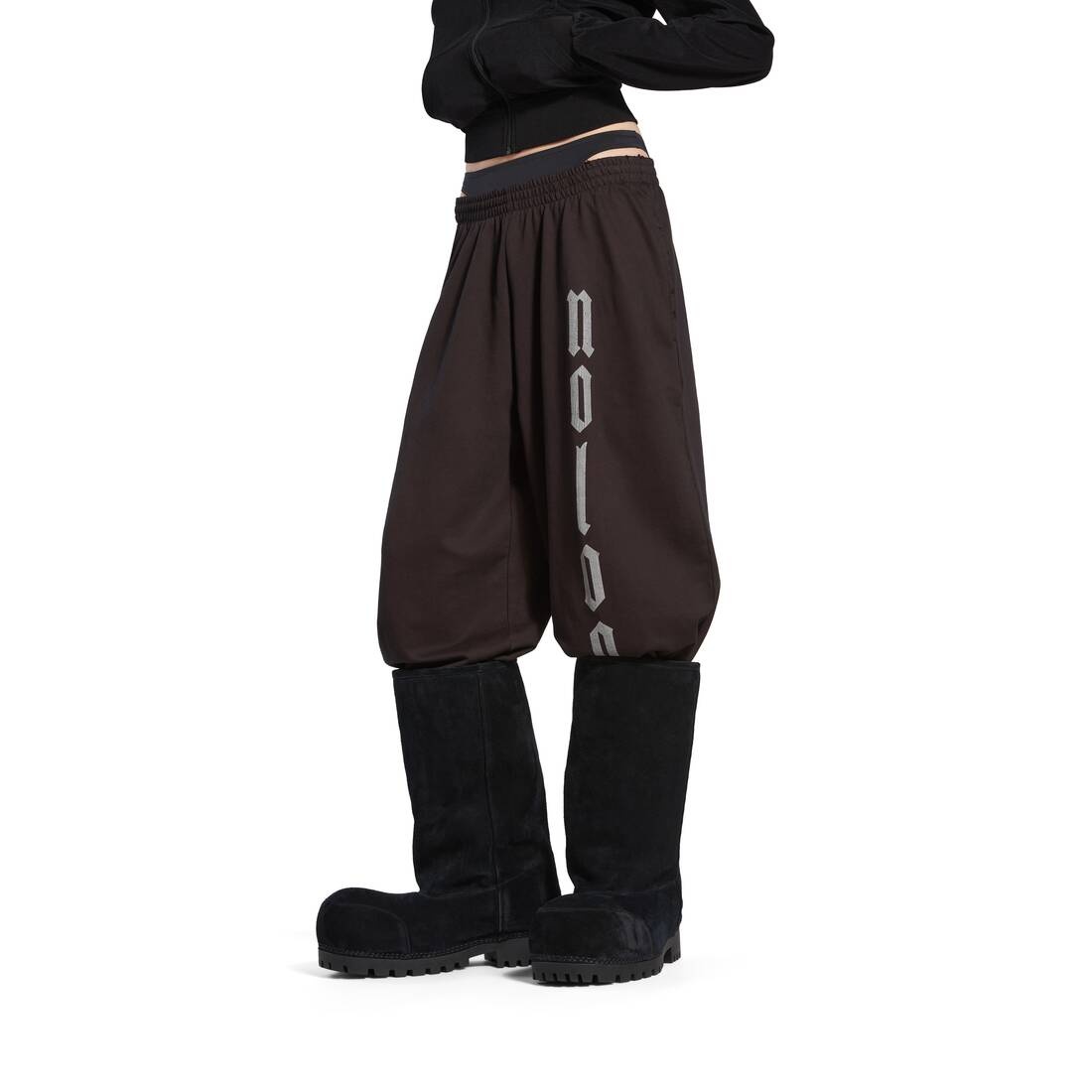 Nologo Baggy Sweatpants in Black/grey - 5