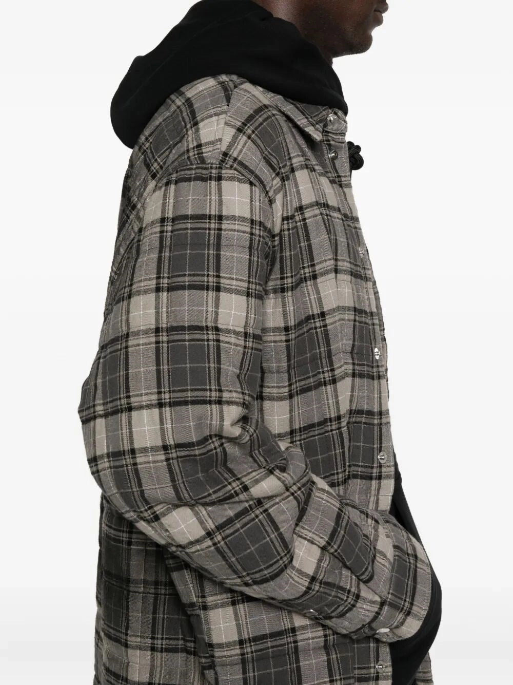 Off White Men `Spray Arr Check Flan` Padded Overshirt - 3